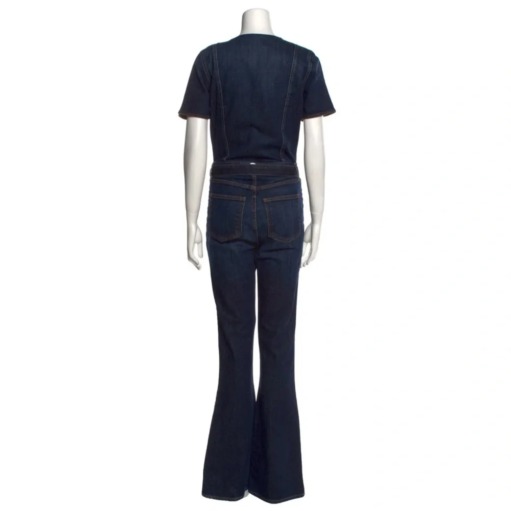 Ramy Brook Helena Dark Blue Denim Jumpsuit Size 27 - Picture 4 of 6